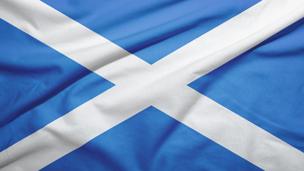 Scotland flag with fabric texture