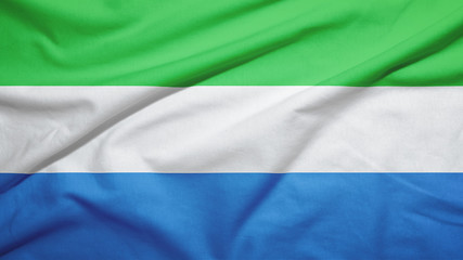 Obraz premium Sierra Leone flag with fabric texture