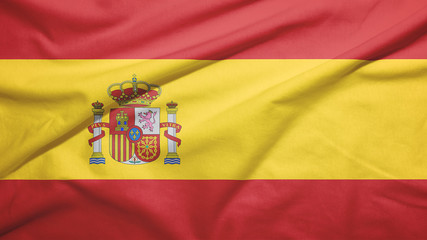 Spain flag with fabric texture