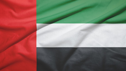 United Arab Emirates flag with fabric texture