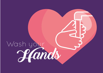 wash hands message for covid19