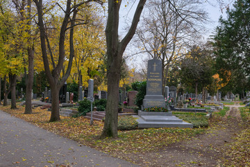 Vienna, Austria, 16.11.2019:  Central Cemetery 