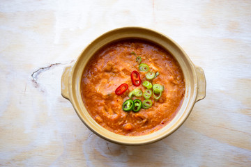Ground soybean stew which is called Kongbiji-jjigae in Korea