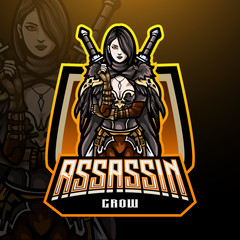 Obraz premium Assassin esport logo mascot design. for electronic sport gaming logo