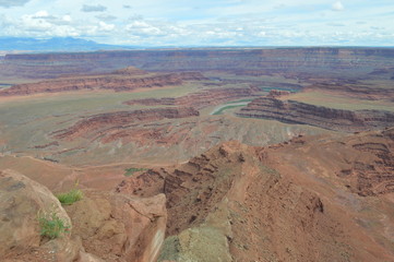 Canyon crafted by Colorado River, Dead Horse Point, Utah