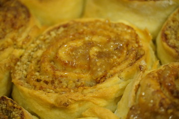Homemade delicious wasp nest cake
made in Romania , with sugar,milk,butter,nuts and eggs