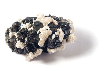 Geology. Natural mineral. Calcite and sphalerite in natural conditions form beautiful stones. It is...