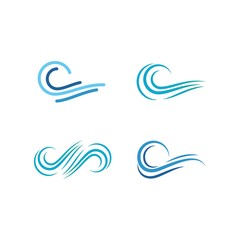 Naklejka premium Water wave Logo