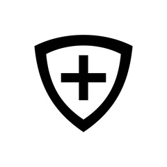 Anti bacterial glyph icon design. Health protection icon design. Badge health illustration vector. Black glyph vector icon.