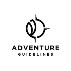 Adventure logo design inspirations with compass.