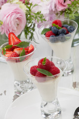 Panna Cotta Desert With Berries