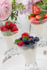 Panna Cotta Desert With Berries