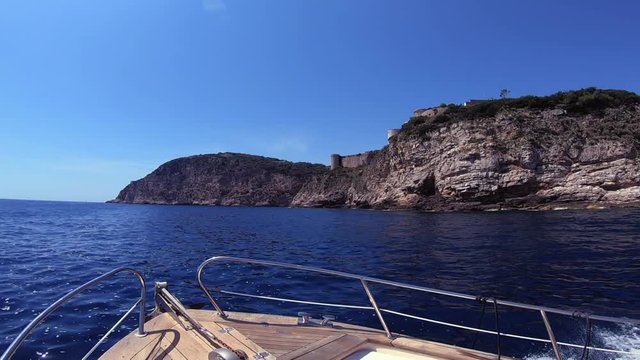 medieval gaeta boat view sea of dream and blue sky happiness
