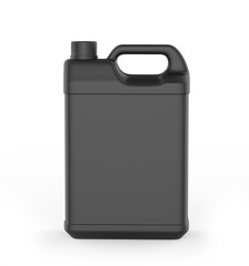 Blank  Plastic JerryCan With Handle On White Background For Branding And Mock up, 3d Render Illustration,