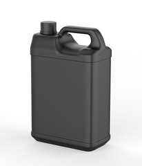 Blank  Plastic JerryCan With Handle On White Background For Branding And Mock up, 3d Render Illustration,