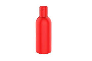 Blank promotional cosmetics plastic bottle for branding, 3d render illustration.