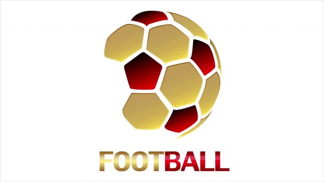 Hexagon soccer ball logo, art video illustration.