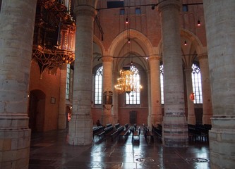The interiors of Pieterkerk, Leiden the Netherlands