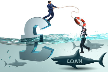 Pound GBP currency devaluation and exchange rate concept