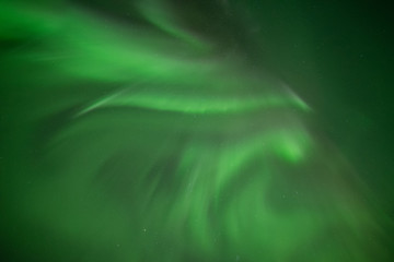 Astonishing, amazing northern lights aurora borealis seen in Yukon Territory, northern Canada in...