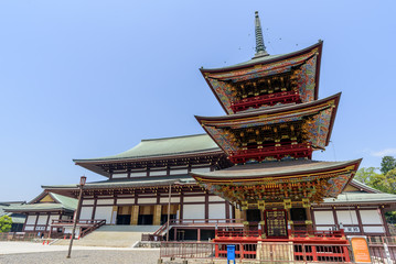 成田山新勝寺大本堂と三重塔