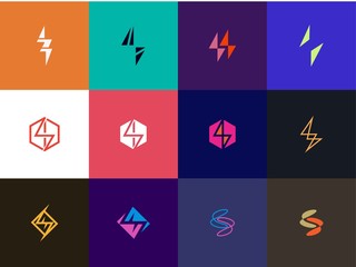 set of Premium Flash Logo