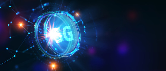 The concept of 5G network, high-speed mobile Internet, new generation networks. Business, modern technology, internet and networking concept