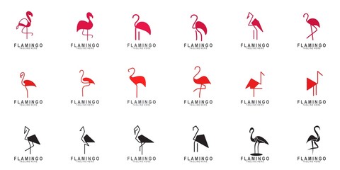 Set of Flamingo logo