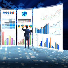 Concept of business charts and finance visualisation