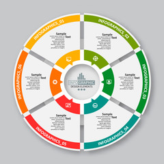 Abstract 3D Paper Infographics. Business template .Vector illustration