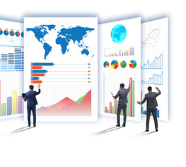 Concept of business charts and finance visualisation