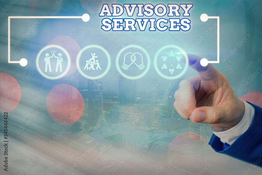 Poster handwriting text writing advisory services. conceptual photo support actions and overcome weaknesses