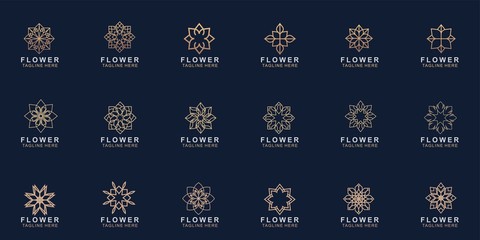Set of Premium flower logo