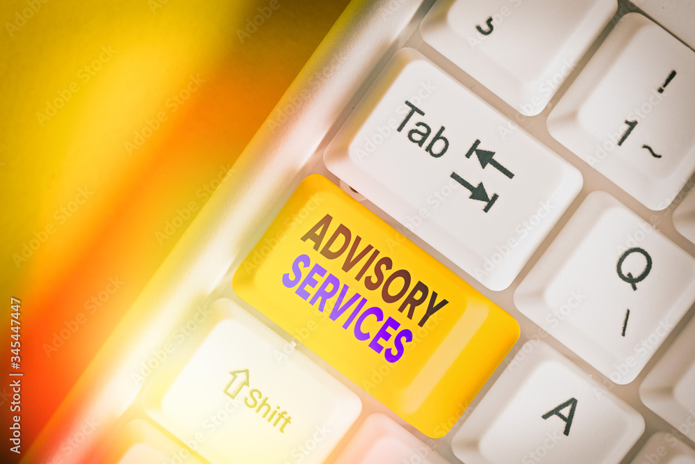 Poster handwriting text writing advisory services. conceptual photo support actions and overcome weaknesses