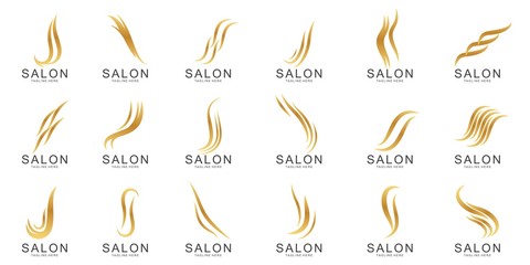 Set of Hair logo design