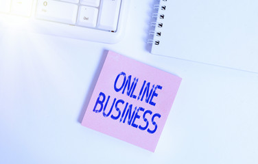 Word writing text Online Business. Business photo showcasing Commercial transaction sharing...