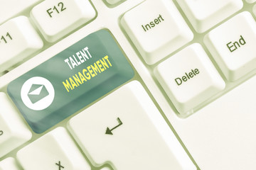 Handwriting text writing Talent Management. Conceptual photo Acquiring hiring and retaining...