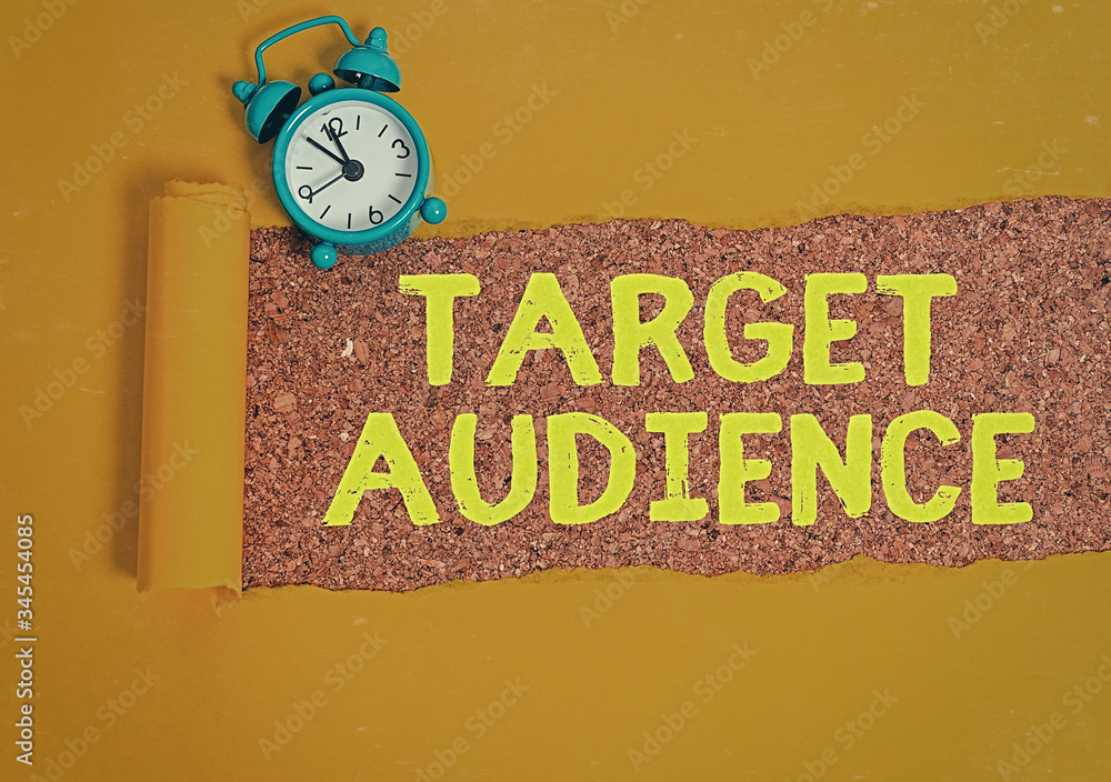 Poster conceptual hand writing showing target audience. concept meaning category of showing you want to add