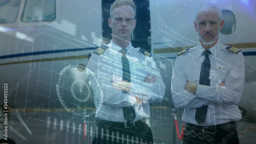 Poster animation of global network of connections with pilots in background