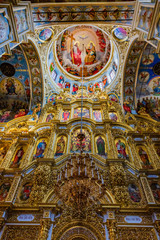 Fototapeta na wymiar Pechersk Lavra Monastery of the Caves ceiling Kiev Ukraine Landmark