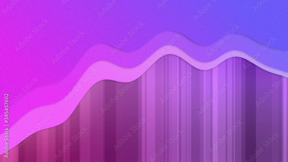 Aufkleber animation of flowing splashes of colour moving in waves with vertical light trails on purple backgro