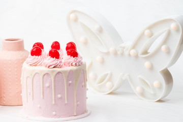 Cake Rose Torta Rosada Pastel