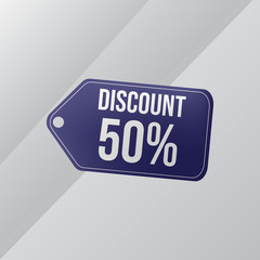 Up To 50% Label Discount Sale Vector Design