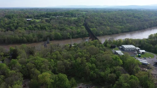 Part 3 of 3 aerial orbit around the James Rumsey Monument in Shepherdstown, WV.