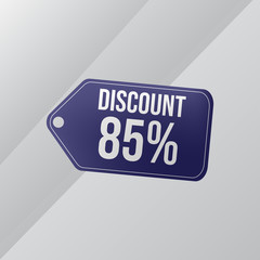 Up To 85% Label Discount Sale Vector Design