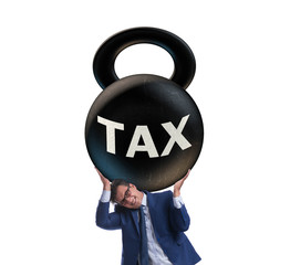 Business concept of tax payments burden