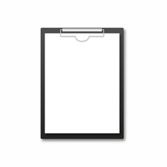 Clipboardin realistic trendy design. Vector isolated illustration. Office folder. Notepad information board vector illustration. Realistic notebook template.