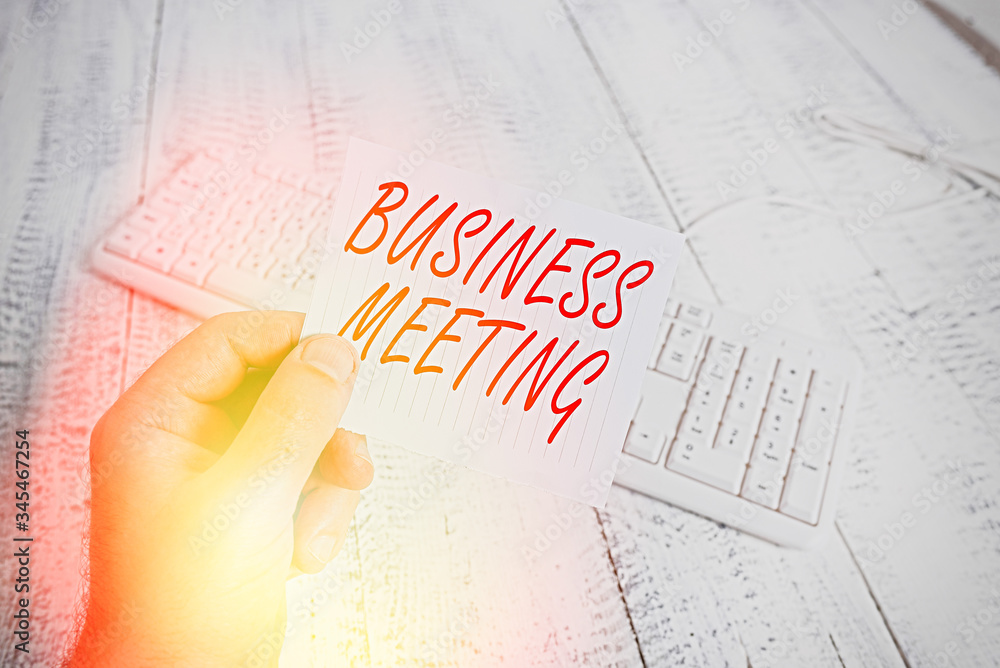 Poster word writing text business meeting. business photo showcasing used discuss issues that cannot be add