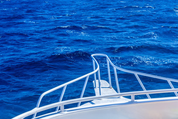 View on a Red sea from the yacht bow