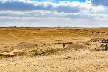 View on the Giza plateau, Cairo. Egypt